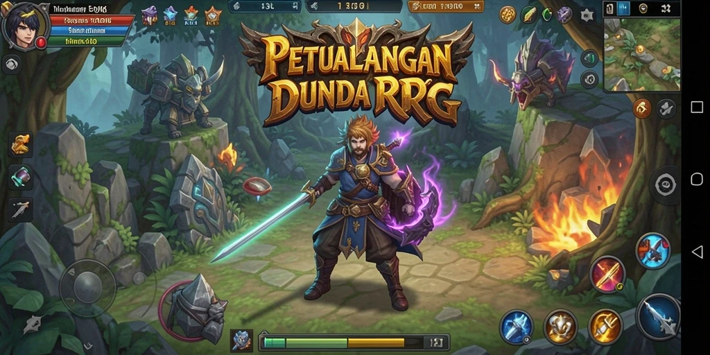 Tampilan gameplay RPG 33L yang epik dan menantang.