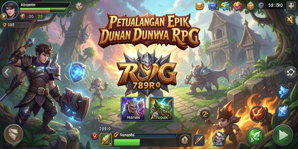 Tampilan gameplay RPG yang mendalam dengan grafis memukau