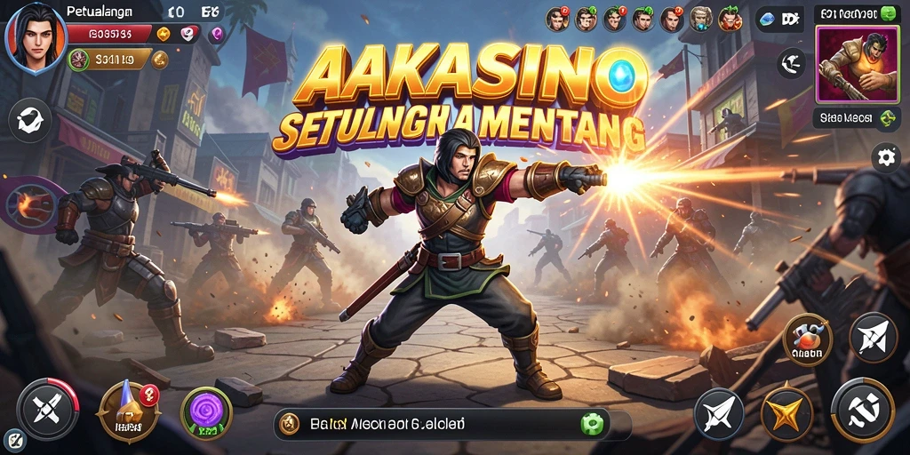 Tampilan gameplay AAKASINO yang penuh aksi dan menegangkan.