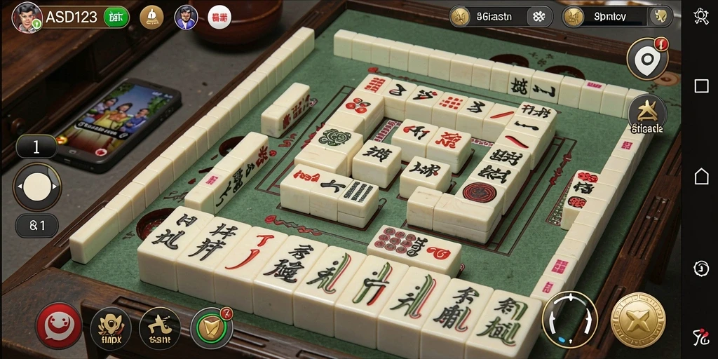 Tampilan gameplay Mahjong yang menarik dan menantang di ASD123.