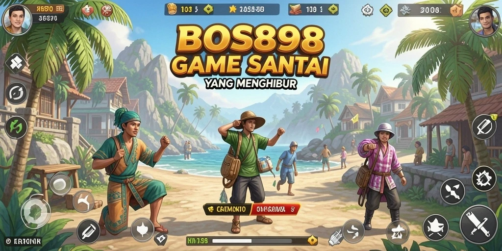 Tampilan gameplay menarik dari BOS898 yang penuh dengan warna.