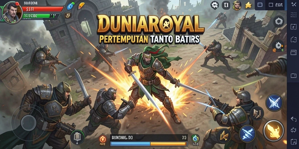 Tampilan gameplay DUNIAROYAL yang penuh aksi dan seru.