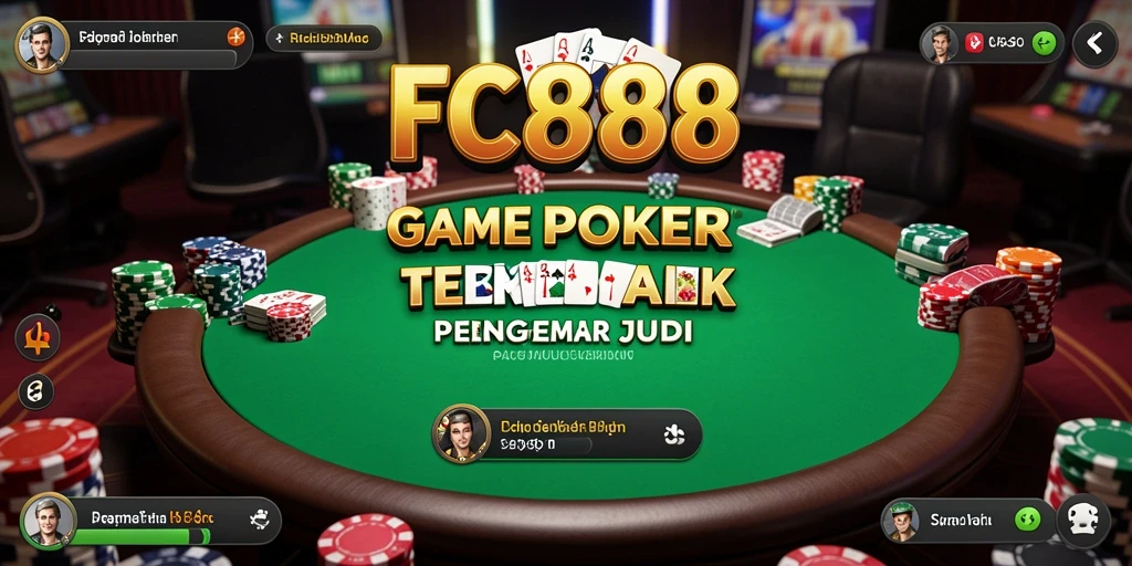 Screenshot gameplay FC888 menampilkan keseruan permainan poker online.