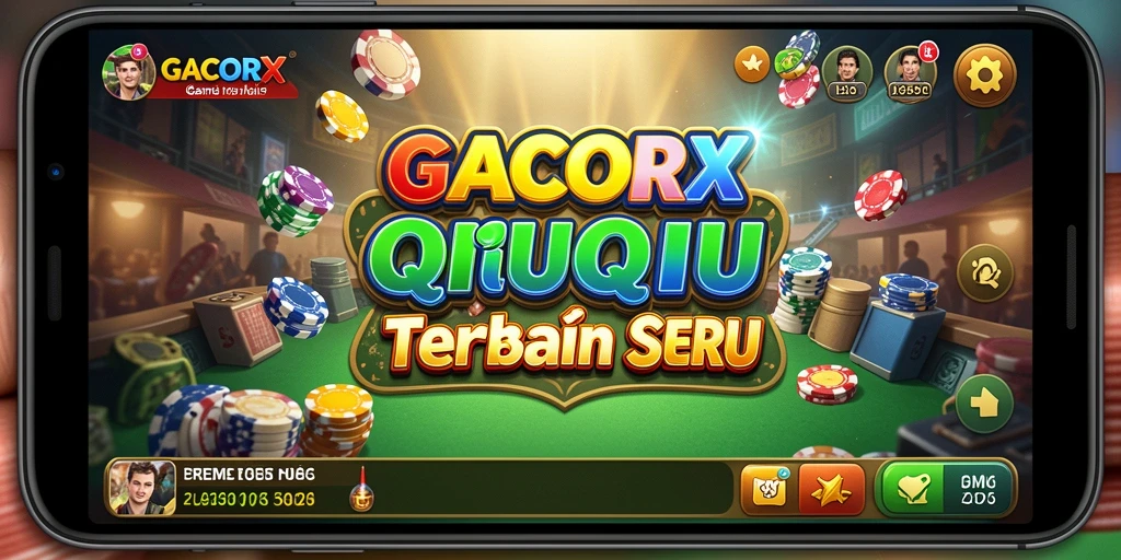 Screenshot utama GACORX menampilkan aksi seru permainan QiuQiu.