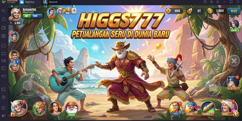 Screenshot gameplay HIGGS777 menunjukkan aksi petualangan menegangkan.