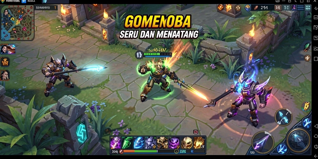 Gameplay seru di HOMETOGEL dengan pertempuran tim yang intens.