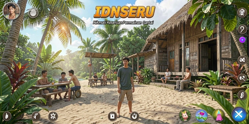 Tampilan gameplay IDNSERU yang seru dan menghibur.
