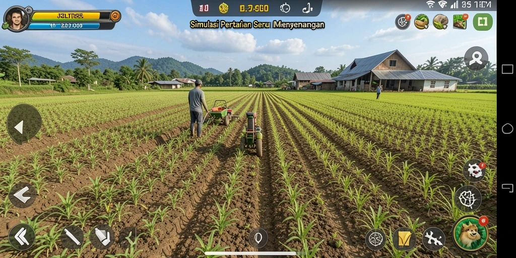 Tampilan gameplay menakjubkan dari JEBOLTOGEL yang menunjukkan aktivitas pertanian.