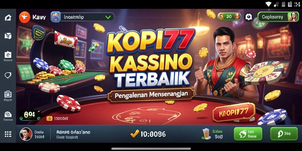 Tampilan gameplay KOPI77 dengan grafis menarik dan fitur interaktif.