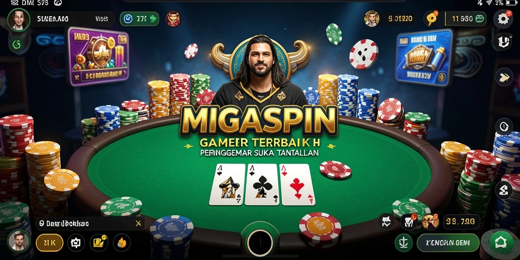 Tampilan Gameplay Mengasyikkan dalam MIGASPIN dengan Sensasi Poker.
