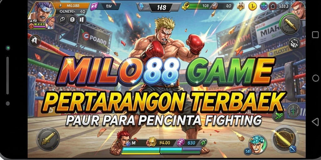 Tampilan gameplay Fighting yang seru dan mendebarkan dari MILO88.