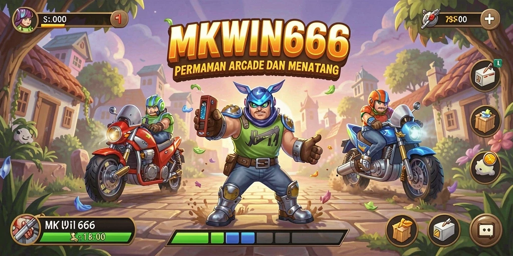 Screenshot gameplay MKWIN666 yang menunjukkan aksi seru di game Arcade.