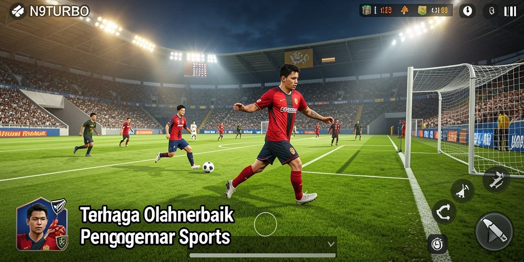 Gameplay menegangkan di N9TURBO saat beraksi di lapangan.