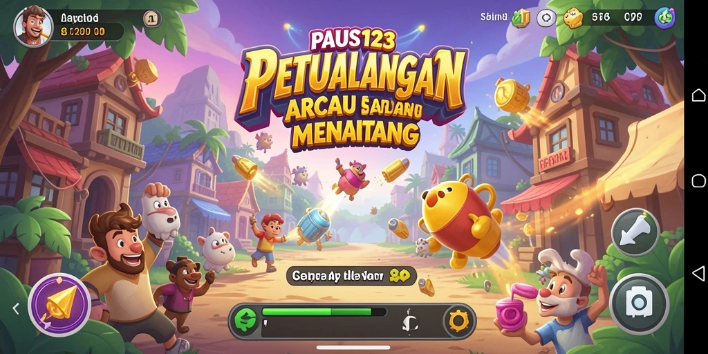 Tampilan dinamis dari gameplay seru PAUS123 yang penuh warna.