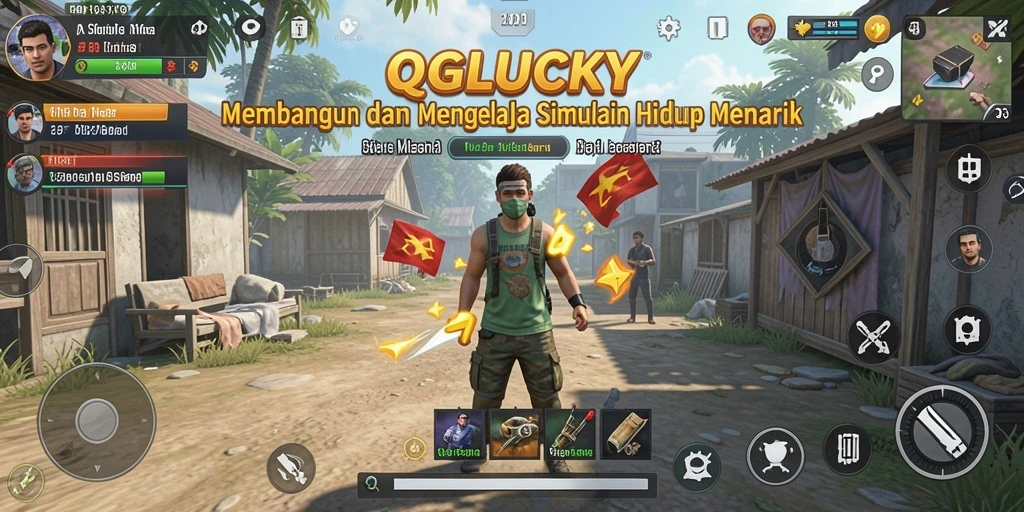 Tampilan gameplay yang menarik dan interaktif dari QGLUCKY.
