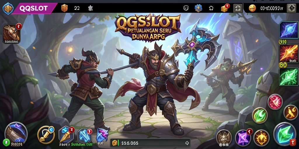 Tampilan aksi dalam gameplay ARPG QQSLOT yang memikat.