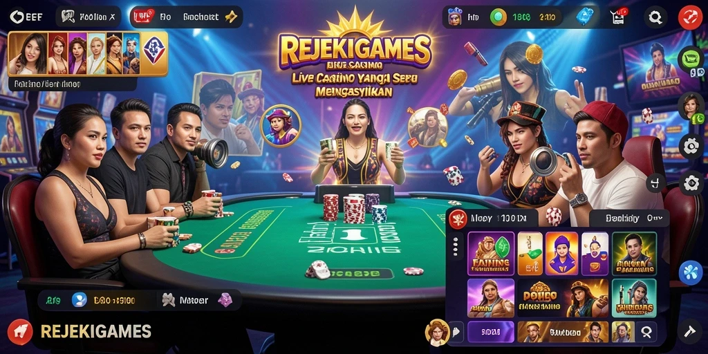 Screenshot gameplay Live Casino REJEKIGAMES yang mengasyikkan.
