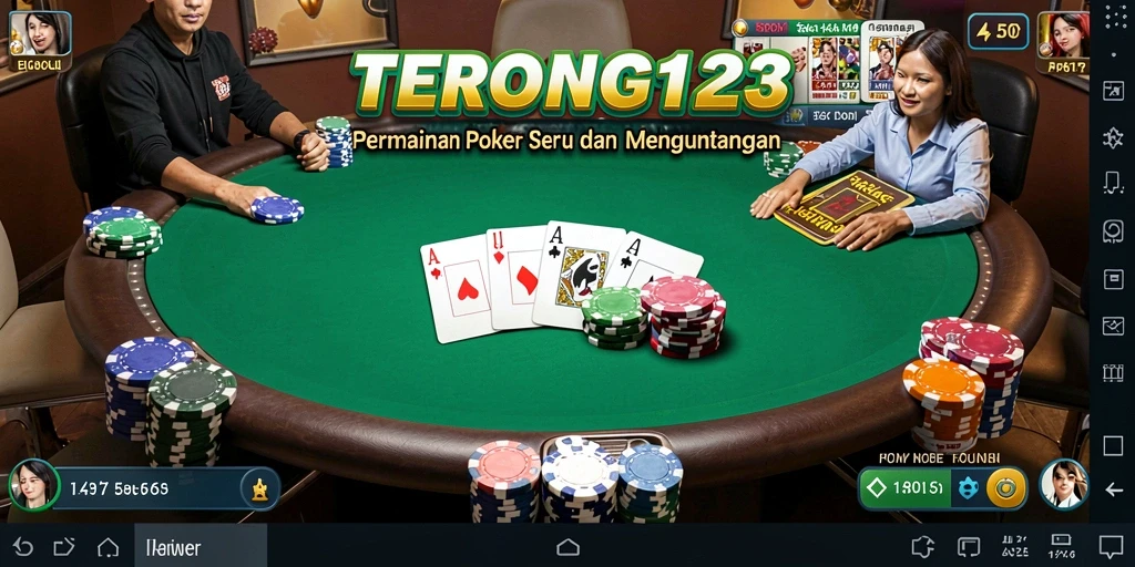 Screenshot gameplay poker yang menarik di TERONG123.