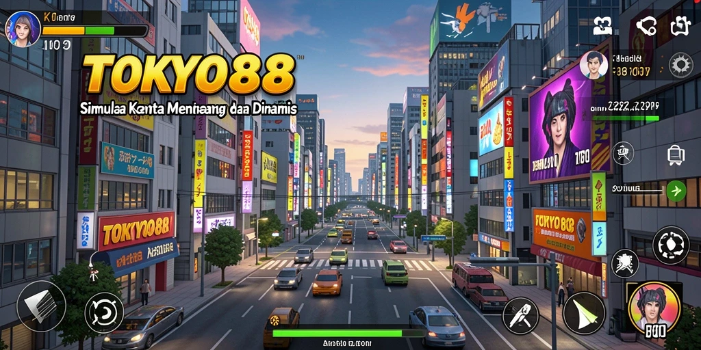 Tampilan permainan TOKYO88 yang dinamis dan penuh warna.