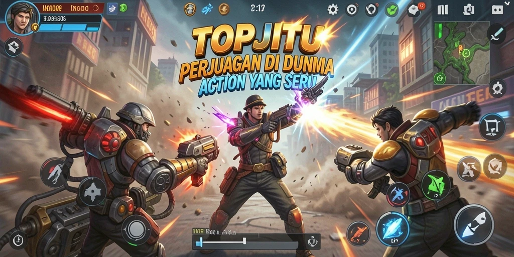 Tampilan seru gameplay TOPJITU dengan aksi mendebarkan dan grafis yang menawan.