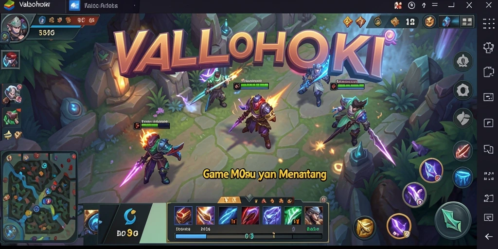 Tampilan gameplay MOBA yang intens dan mengasyikkan.