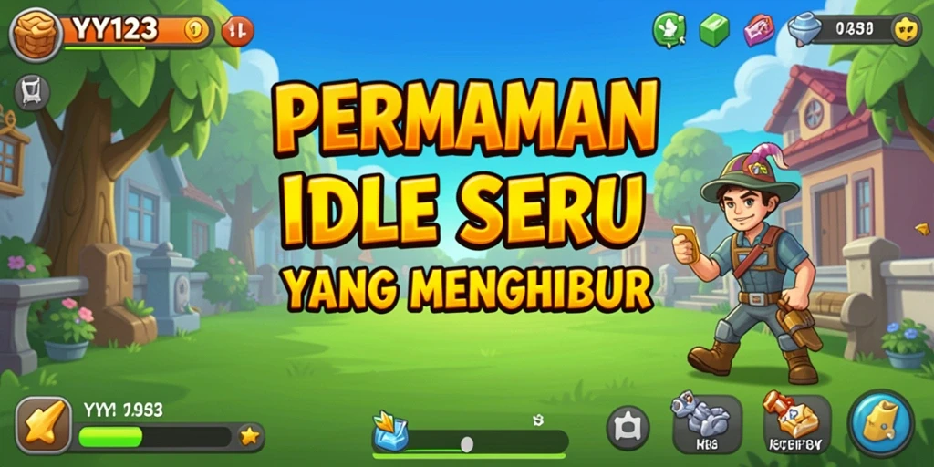 Screenshot gameplay YY123 menampilkan aksi mengumpulkan sumber daya yang menarik.